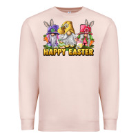 Pale Pink happy easter gnomies Premium Sweatshirt - chombo