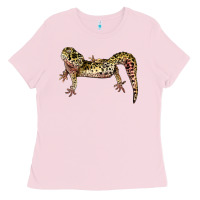 Bubblegum Pink Gecko Lizard Illustrations Ladies Tee - LillyAllenDesigns