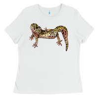 White Gecko Lizard Illustrations Ladies Tee - LillyAllenDesigns