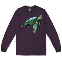 Plum sea turtle Long Sleeve Tee - Artiststas