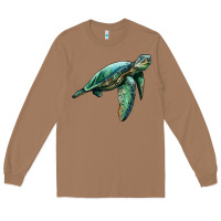 Toasted Coconut sea turtle Long Sleeve Tee - Artiststas