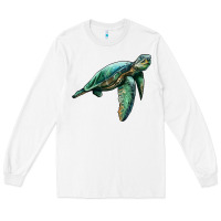 White sea turtle Long Sleeve Tee - Artiststas