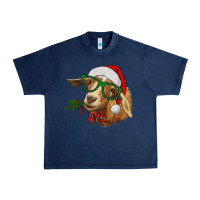 Navy christmas goat Urban Heavy Tee - RanaPortraitStore