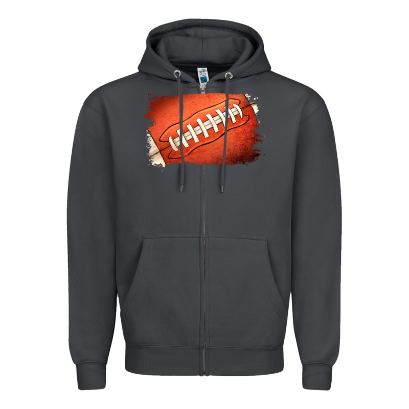 Football Brushstroke Zipper Hoodie by RanaPortraitStore | Teevron