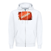 White Football Brushstroke Zipper Hoodie - RanaPortraitStore