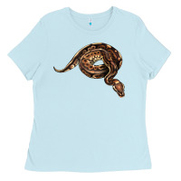 Baby Blue Royal Ball Python Illustrations Ladies Tee - LillyAllenDesigns