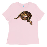 Bubblegum Pink Royal Ball Python Illustrations Ladies Tee - LillyAllenDesigns