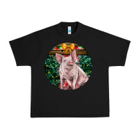Black christmas pig Urban Heavy Tee - LillyAllenDesigns
