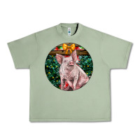 Oil Green christmas pig Urban Heavy Tee - LillyAllenDesigns