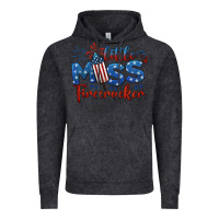 Vintage Black little miss firecracker 4th of july Vintage Hoodie - BarkalooDesign