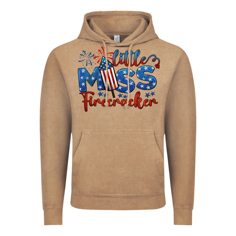 Little Miss Firecracker 4th Of July Vintage Hoodie by BarkalooDesign | Teevron