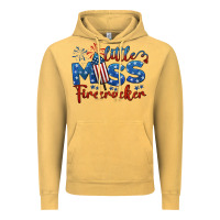 Vintage Mustard little miss firecracker 4th of july Vintage Hoodie - BarkalooDesign