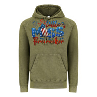 Vintage Olive little miss firecracker 4th of july Vintage Hoodie - BarkalooDesign