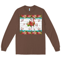 Chestnut flamingo with tropical flowers Long Sleeve Tee - Artiststas