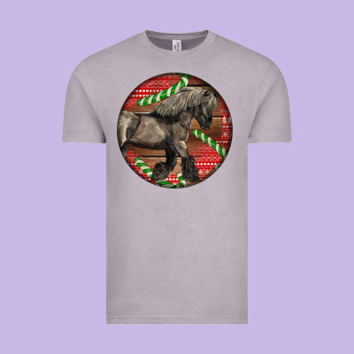 Belgian Horse Christmas Vintage Tee Designed By Lillyallendesigns