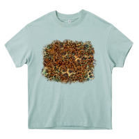 Arona leopard leather turquoise background Heavy Core Tee - RanaPortraitStore