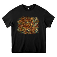 Black leopard leather turquoise background Heavy Core Tee - RanaPortraitStore