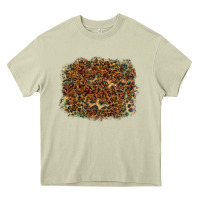 Mossy leopard leather turquoise background Heavy Core Tee - RanaPortraitStore