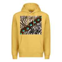 Antique Gold zebra gemstone leather Premium Hoodie - BarkalooDesign