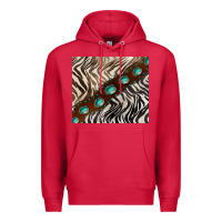 Cardinal zebra gemstone leather Premium Hoodie - BarkalooDesign