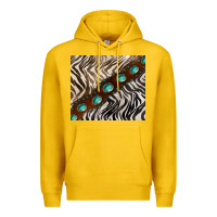 Lemon zebra gemstone leather Premium Hoodie - BarkalooDesign