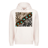 Pale Pink zebra gemstone leather Premium Hoodie - BarkalooDesign