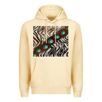 Pina Colada zebra gemstone leather Premium Hoodie - BarkalooDesign