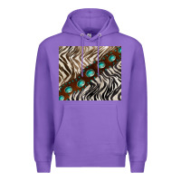Purple zebra gemstone leather Premium Hoodie - BarkalooDesign