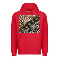 Red zebra gemstone leather Premium Hoodie - BarkalooDesign