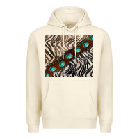 Sandshell zebra gemstone leather Premium Hoodie - BarkalooDesign