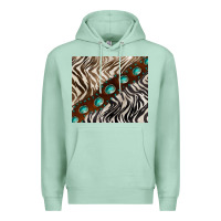 Seafoam zebra gemstone leather Premium Hoodie - BarkalooDesign