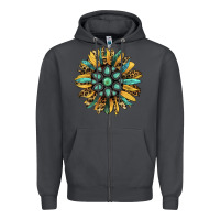Smoke Gemstone Sunflower Zipper Hoodie - RanaPortraitStore
