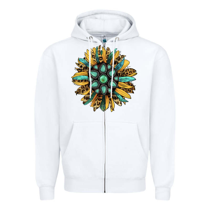 Gemstone Sunflower Zipper Hoodie by RanaPortraitStore | Teevron