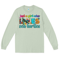 Matcha just a girl who loves sea turtle Long Sleeve Tee - Artiststas
