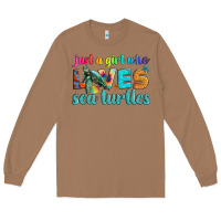 Toasted Coconut just a girl who loves sea turtle Long Sleeve Tee - Artiststas