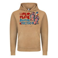Vintage Camel flip flops fireworks & freedom Vintage Hoodie - BarkalooDesign