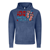 Vintage Denim flip flops fireworks & freedom Vintage Hoodie - BarkalooDesign