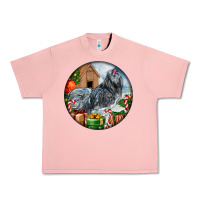 Salmon ameraucana rooster christmas Urban Heavy Tee - LillyAllenDesigns