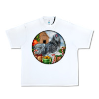 White ameraucana rooster christmas Urban Heavy Tee - LillyAllenDesigns