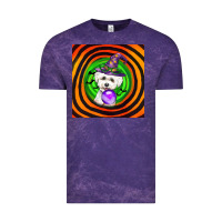 Cloud Purple halloween bichons frise dog Vintage Tee - LillyAllenDesigns