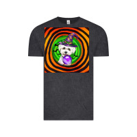 Vintage Black halloween bichons frise dog Vintage Tee - LillyAllenDesigns