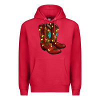Cardinal cowboy boots christmas Premium Hoodie - RanaPortraitStore