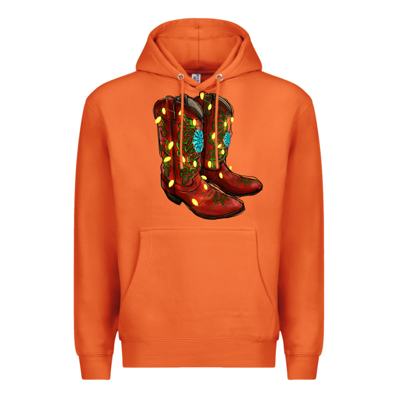 Cowboy Boots Christmas Premium Hoodie by RanaPortraitStore | Teevron