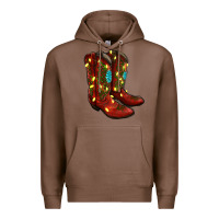 Chestnut cowboy boots christmas Premium Hoodie - RanaPortraitStore