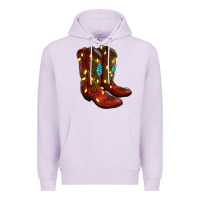 Lilac cowboy boots christmas Premium Hoodie - RanaPortraitStore