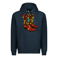 Navy cowboy boots christmas Premium Hoodie - RanaPortraitStore