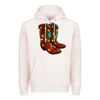 Pale Pink cowboy boots christmas Premium Hoodie - RanaPortraitStore