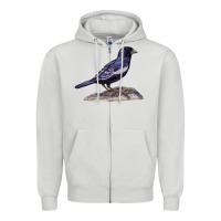 Dove Grey Lark Bunting Colorado State Bird Zipper Hoodie - RanaPortraitStore