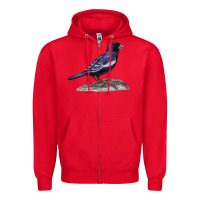 Red Lark Bunting Colorado State Bird Zipper Hoodie - RanaPortraitStore