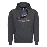 Smoke Lark Bunting Colorado State Bird Zipper Hoodie - RanaPortraitStore